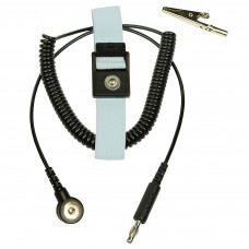 Desco Europe 229863 ECONO WRIST STRAP, ADJ, BLUE, CLOTH, 1.8M, 4MM SNAP