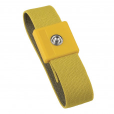 Desco Europe 229730 WRISTBAND, ELASTIC ADJUSTABLE, 4MM STUD, YELLOW, PACK OF 100