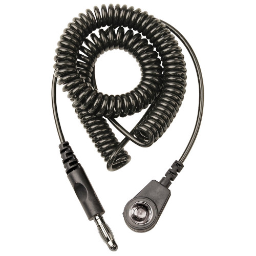 Desco Europe 230175 CORD, COILED, 2M, 10MM SOCKET/ 4MM PLUG Desco Europe 230175 CORD, COILED, 2M, 10MM SOCKET/ 4MM PLUG