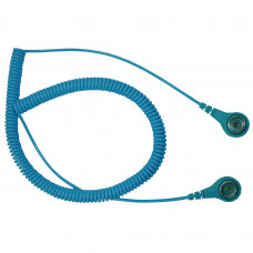 Desco Europe 60363 CORD, COILED, BLUE,2.4M, 10MM/ 10MM, 2 MEG