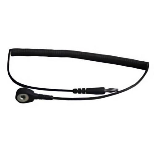Desco Europe 60366 CORD, COILED, BLACK, 1.8M, BANANA/4MM, 1 MEG