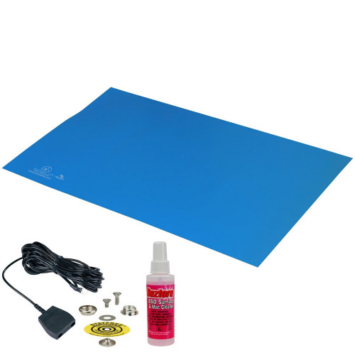 Desco Europe 66424 MAT KIT, STATFREE T2 PLUS RUBBER, DISSIPATIVE, BLUE, 1.5MM x 0.6M x 0.9M Desco Europe 66424 MAT KIT, STATFREE T2 PLUS RUBBER, DISSIPATIVE, BLUE, 1.5MM x 0.6M x 0.9M