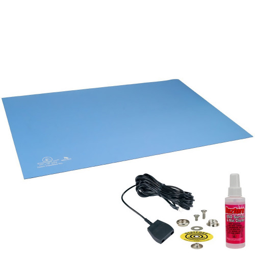 Desco Europe 66325 Statfree UC2 Gomma a 2 strati, blu cielo, 2mm x 0,76m x 1,83m