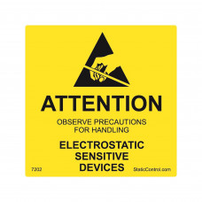 Desco Europe 7202 CAUTION LABEL, DESTRUCTIBLE, 51MM x 51MM, RS-471, 500/ROLL