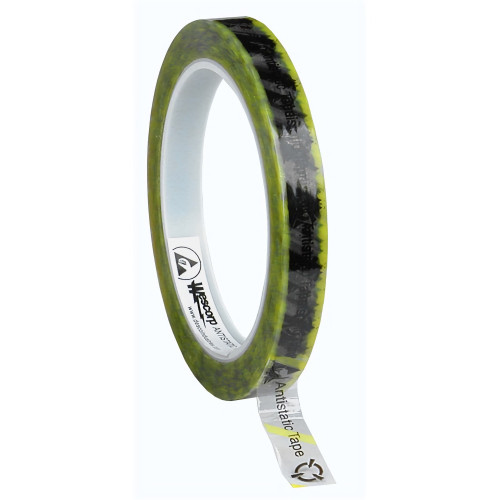 Desco Europe 242274 TAPE, WESCORP,CLEAR,ESD YELLOW STRIPE,12MMx65.8M, 76.2MM CORE Desco Europe 242274 TAPE, WESCORP,CLEAR,ESD YELLOW STRIPE,12MMx65.8M, 76.2MM CORE