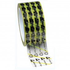 Desco Europe 242277 TAPE, WESCORP,CLEAR,ESD,YELLOW STRIPE,48mmX65.8m,76.2mm CORE