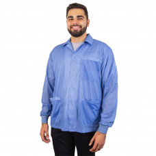 Desco Europe 221421 SMOCK, STATSHIELD, JACKET, CUFFS, BLUE, MEDIUM