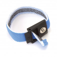 Desco Europe WBB-AFWS WRISTBAND, ADJUSTABLE, FABRIC, BLUE/WHITE, 4MM