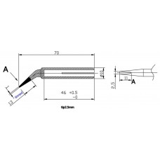 EWIG MR25 2.5mm conical tip for TRM80 soldering gun