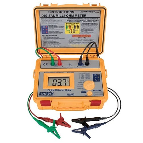 Extech 380580-NIST Battery Powered Milliohm Meter, with NIST certificate Extech 380580-NIST Battery Powered Milliohm Meter, with NIST certificate