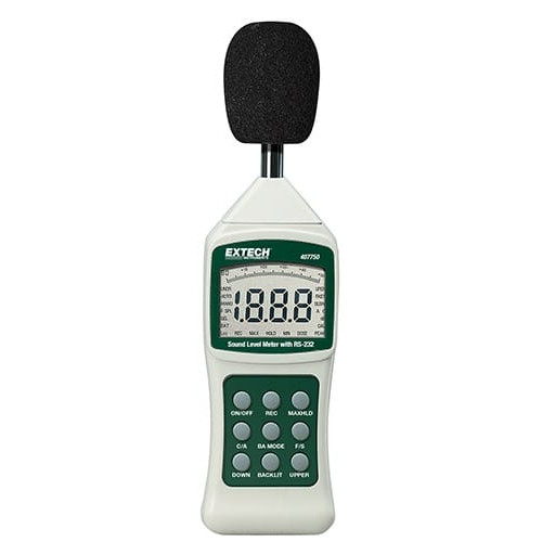 Extech 407750-NIST Sound Level Meter with PC Interface, with NIST certificate Extech 407750-NIST Sound Level Meter with PC Interface, with NIST certificate