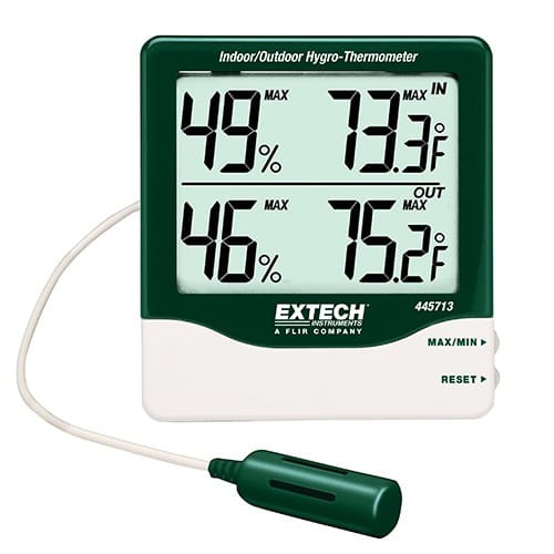 Extech 445713 Big Digit Indoor/Outdoor Hygro-Thermometer Extech 445713 Big Digit Indoor/Outdoor Hygro-Thermometer