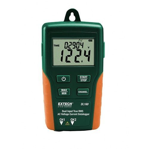 Extech DL160 Datalogger di tensione/corrente AC a doppio ingresso vero RMS Extech DL160 Datalogger di tensione/corrente AC a doppio ingresso vero RMS