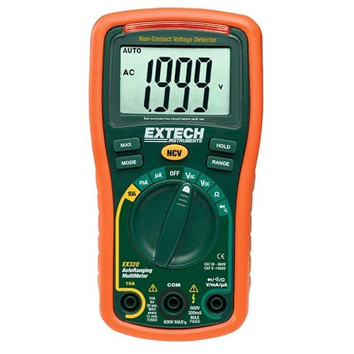 Extech EX320-NIST 8 Function Mini MultiMeter + Non-Contact Voltage Detector, with NIST certificate Extech EX320-NIST 8 Function Mini MultiMeter + Non-Contact Voltage Detector, with NIST certificate