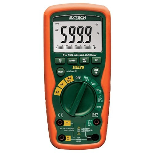 Extech EX520 11 Function Heavy Duty True RMS Industrial MultiMeter Extech EX520 11 Function Heavy Duty True RMS Industrial MultiMeter