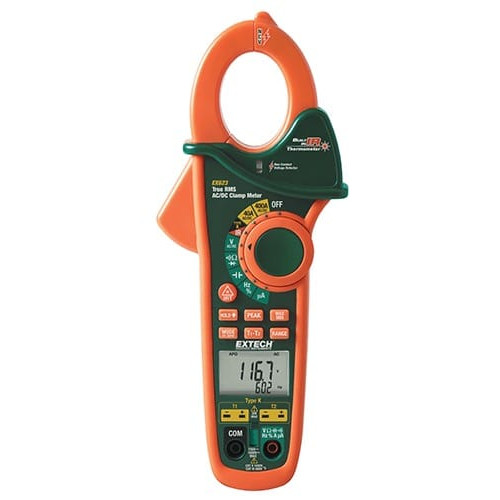 Extech EX623 400A Dual Input AC/DC Clamp Meter + NCV + IR Thermometer Extech EX623 400A Dual Input AC/DC Clamp Meter + NCV + IR Thermometer