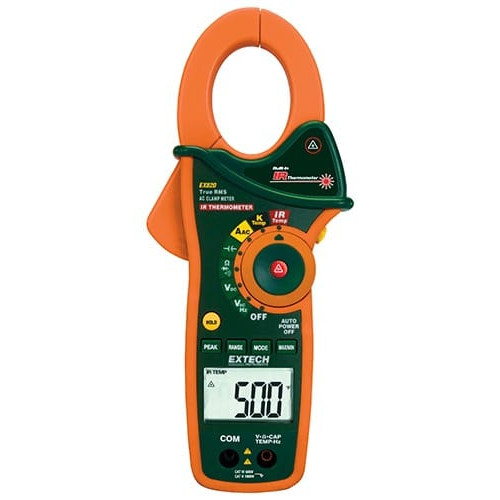 Extech EX820 1000A True RMS AC Clamp Meter with IR Thermometer Extech EX820 1000A True RMS AC Clamp Meter with IR Thermometer