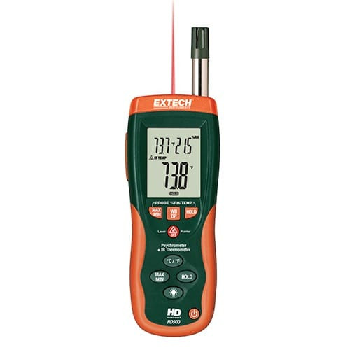 Extech HD500 Psychrometer with InfraRed Thermometer Extech HD500 Psychrometer with InfraRed Thermometer