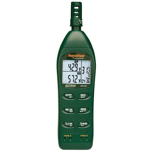 Extech RH350 Dual Input Hygro-Thermometer Psychrometer Extech RH350 Dual Input Hygro-Thermometer Psychrometer