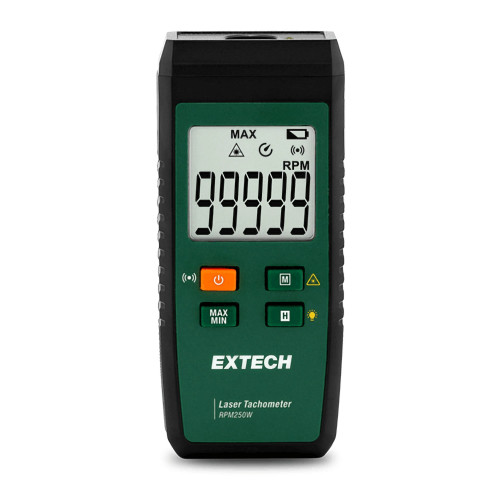 Extech RPM250W Laser Tachometer with Connectivity to ExView® App Extech RPM250W Laser Tachometer with Connectivity to ExView® App
