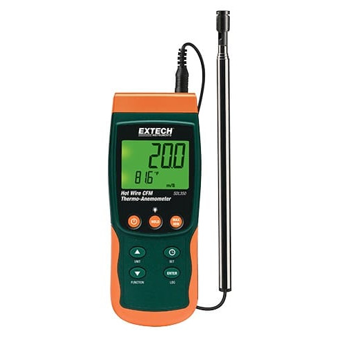 Extech SDL350 Termo-Anemometro/Datalogger CFM a filo caldo Extech SDL350 Termo-Anemometro/Datalogger CFM a filo caldo