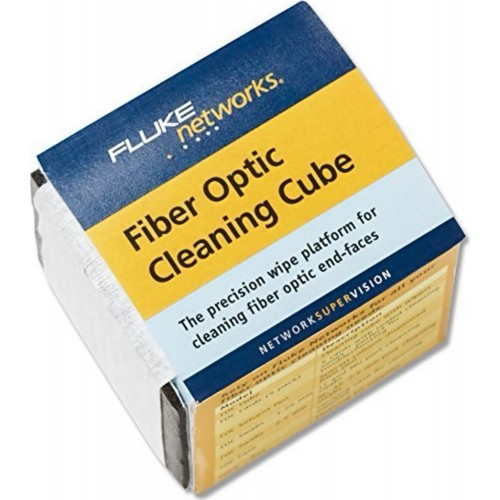 Fluke NFC-CUBE, Fiber Optic Cleaning Cube with Wipes (Cleans Up to 500 End-Faces)