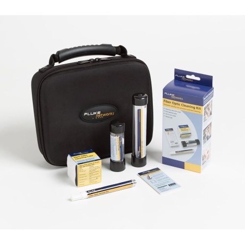 Fluke NFC-KIT-CASE, Comprehensive Fiber Optic Cleaning Kit with 1.25 mm / 2.5 mm Swabs in Rugged Carrying Case