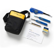 Fluke NFC-KIT-CASE-E, Enhanced Fiber Optic Cleaning Kit with Quick Clean Mechanical Cleaners and Soft Case