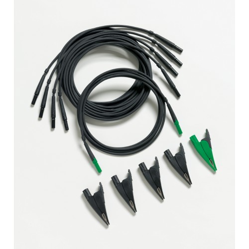 Fluke TLS430 Cable Set and Alligator Clips (4 Black, 1 Green) for 43x