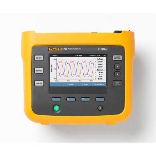 Fluke 1738/B Power Quality Analyzer, 3 Phase, 1000V AC, WiFi, FC, EN50160