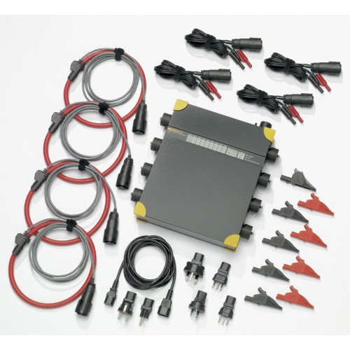 Fluke 1760TR INTL Three-phase Network Analyzer with 4 Clamps 1000A AC, 10MHz Transients