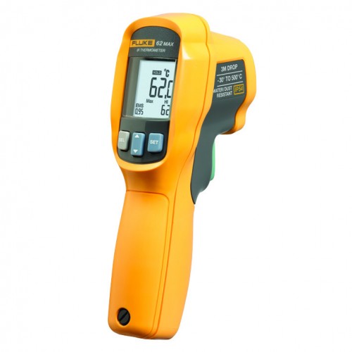 Fluke 62 MAX Infrared Thermometer with Laser Pointer, -30 + 500°C, D:S = 10:1 Fluke 62 MAX Infrared Thermometer with Laser Pointer, -30 + 500°C, D:S = 10:1