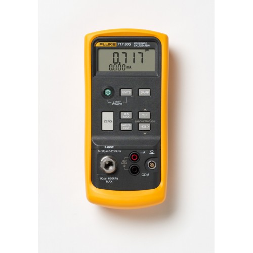 Fluke 717 500G Pressure Calibrator, 34.7mbar, switch test, dual line display Fluke 717 500G Pressure Calibrator, 34.7mbar, switch test, dual line display
