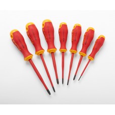 Fluke IKSC7 7 Piece Insulated Screwdriver Kit, 1,000V (3 Flat, 2 Phillips, 2 Square)