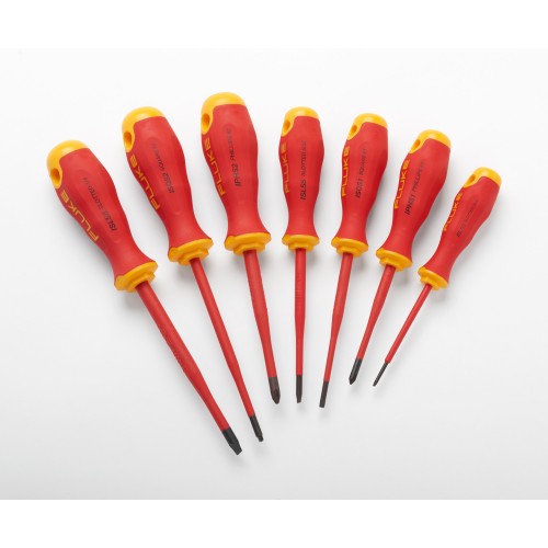 Fluke IKSC7 7 Piece Insulated Screwdriver Kit, 1,000V (3 Flat, 2 Phillips, 2 Square) Fluke IKSC7 7 Piece Insulated Screwdriver Kit, 1,000V (3 Flat, 2 Phillips, 2 Square)