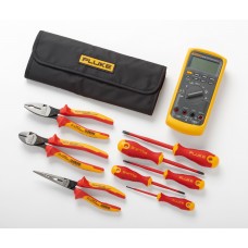 Fluke IB875K Fluke 87-5 Industrial Multimeter + Starter Kit with Hand Tools (5 Insulated Screwdrivers and 3 Insulated Pliers)
