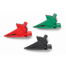 Fluke AC385-RGB 3-Color SureGrip™ Alligator Clip Set - CAT III 1500 V