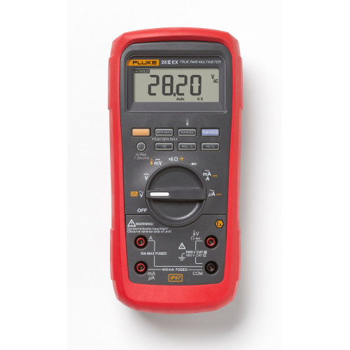 Fluke 28 II Ex TRMS Multimeter 1000V, 10 AC/DC, 20000pt, Backlight, Temperature, IP67, ATEX Fluke 28 II Ex TRMS Multimeter 1000V, 10 AC/DC, 20000pt, Backlight, Temperature, IP67, ATEX