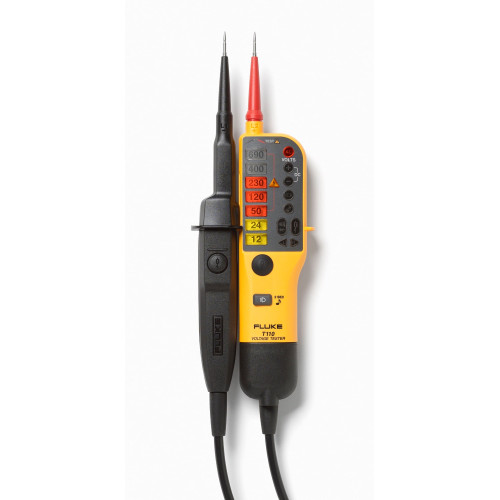Fluke T110 Two-pole tester for continuity, voltage, phase rotation, torch, LED indicator Fluke T110 Two-pole tester for continuity, voltage, phase rotation, torch, LED indicator