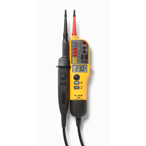 Fluke T150 Two-pole tester for continuity, voltage, phase rotation, torch, resistance, LCD display Fluke T150 Two-pole tester for continuity, voltage, phase rotation, torch, resistance, LCD display