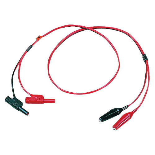 GW Instek GTL-204A Puntale Banana a Coccodrillo, Terminale Europeo, Corrente 10A Max., 1m