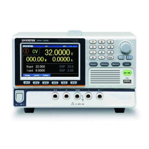 GW Instek GPP-1326L Programmable DC Power Supply, 1 Output, 32V/6A, 192W, USB, LAN interfaces
