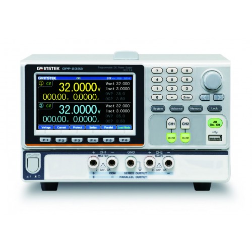 GW Instek GPP-2323L Programmable DC Power Supply, 2 Outputs 32V/3A, 192W, USB, LAN interfaces