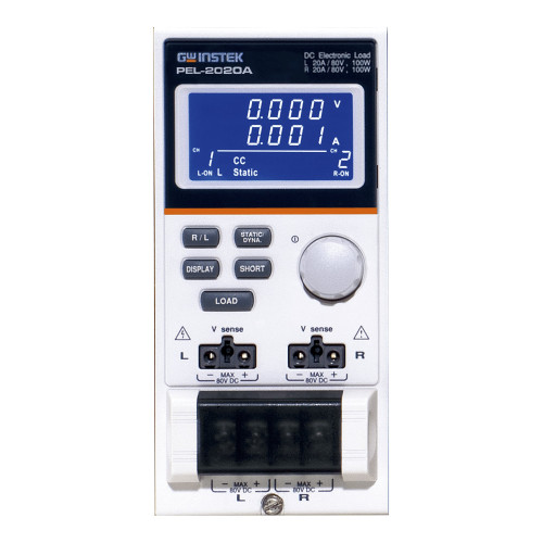 GW Instek PEL-2020A DC Electronic Load Module, Dual Channel, 100W/80V/20A and 100W/80V/20A GW Instek PEL-2020A DC Electronic Load Module, Dual Channel, 100W/80V/20A and 100W/80V/20A