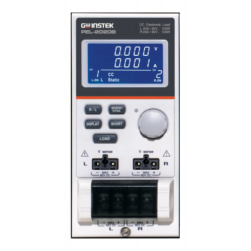 GW Instek PEL-2020B DC Electronic Load Module, Dual Channel 80V/20A/100W and 80V/20A/100W GW Instek PEL-2020B DC Electronic Load Module, Dual Channel 80V/20A/100W and 80V/20A/100W