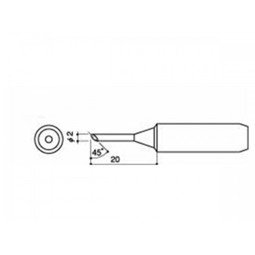 HAKKO 900L-T-2C Soldering Tip Shape-2C For 900L. 934. 908. 914. 952. 959