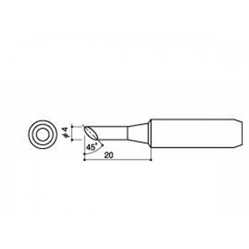 HAKKO 900L-T-4CF Soldering Tip Shape-4C Tinned Surface Only For 900L. 934. 908. 914. 952. 959 HAKKO 900L-T-4CF Soldering Tip Shape-4C Tinned Surface Only For 900L. 934. 908. 914. 952. 959