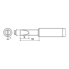 HAKKO 900L-T-S1 Soldering Tip Shape-5.6D For 900L. 934. 908. 914