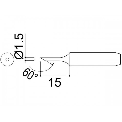HAKKO 900M-T-1.5CF Soldering Tip Shape-1.5C Tinned Surface Only For 900M. 933. 376. 907. 913. 951 HAKKO 900M-T-1.5CF Soldering Tip Shape-1.5C Tinned Surface Only For 900M. 933. 376. 907. 913. 951
