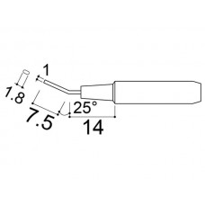 HAKKO 900M-T-1.8H Soldering Tip Shape-1.8H For 900M. 933. 376. 907. 913. 951